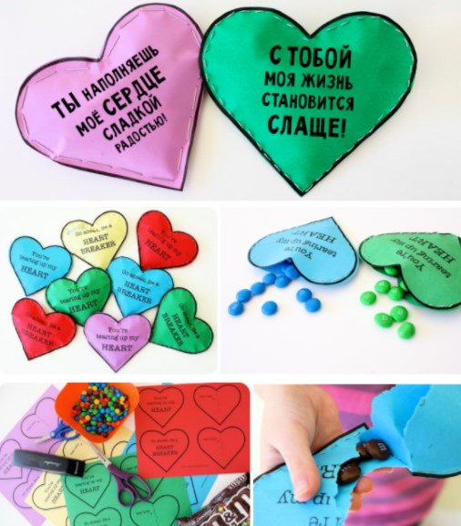 Девочка-валентинка: поделка к 14 февраля из бумаги и картона
