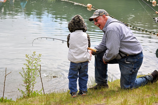 Рыбалка с внуком